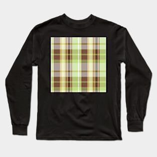 Autumn Aesthetic Conall 1 Hand Drawn Textured Plaid Pattern Long Sleeve T-Shirt